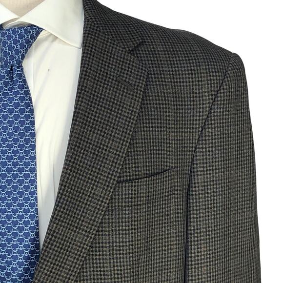 Hart Schaffner Marx HSM Gold Trumpeter Mens Size 42XL Sport Coat Microcheck - Picture 4 of 16